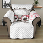 Cute Chihuahua With Glasses Print Recliner Protector