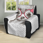 Cute Chihuahua With Glasses Print Recliner Protector