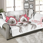 Cute Chihuahua With Glasses Print Sofa Protector