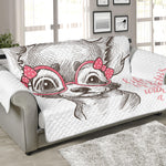 Cute Chihuahua With Glasses Print Sofa Protector