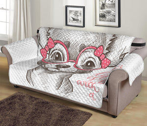 Cute Chihuahua With Glasses Print Sofa Protector