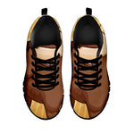 Cute Chinese Ox Zodiac Print Black Sneakers