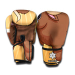 Cute Chinese Ox Zodiac Print Boxing Gloves