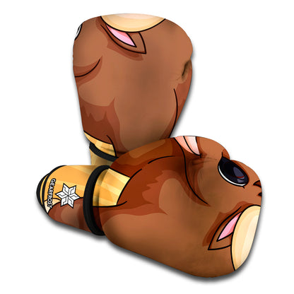 Cute Chinese Ox Zodiac Print Boxing Gloves