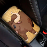 Cute Chinese Ox Zodiac Print Car Center Console Cover