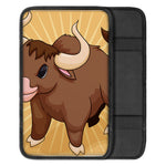 Cute Chinese Ox Zodiac Print Car Center Console Cover