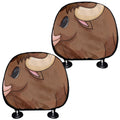 Cute Chinese Ox Zodiac Print Car Headrest Covers