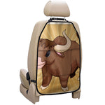 Cute Chinese Ox Zodiac Print Car Seat Organizers