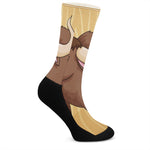 Cute Chinese Ox Zodiac Print Crew Socks