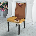 Cute Chinese Ox Zodiac Print Dining Chair Slipcover