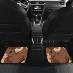 Cute Chinese Ox Zodiac Print Front and Back Car Floor Mats