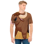 Cute Chinese Ox Zodiac Print Men's T-Shirt