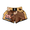 Cute Chinese Ox Zodiac Print Muay Thai Boxing Shorts