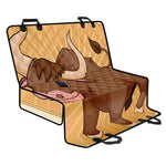 Cute Chinese Ox Zodiac Print Pet Car Back Seat Cover