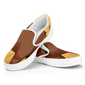 Cute Chinese Ox Zodiac Print White Slip On Sneakers