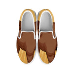 Cute Chinese Ox Zodiac Print White Slip On Shoes