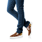 Cute Chinese Ox Zodiac Print White Slip On Shoes