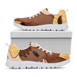 Cute Chinese Ox Zodiac Print White Sneakers