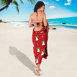 Cute Christmas Bell Pattern Print Beach Sarong Wrap