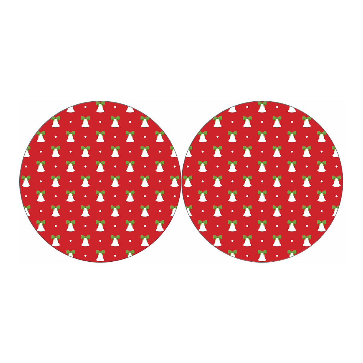 Cute Christmas Bell Pattern Print Car Coasters