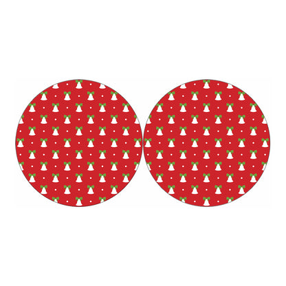 Cute Christmas Bell Pattern Print Car Coasters