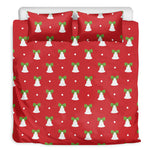 Cute Christmas Bell Pattern Print Duvet Cover Bedding Set
