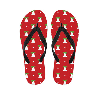 Cute Christmas Bell Pattern Print Flip Flops