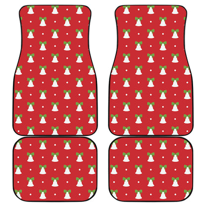 Cute Christmas Bell Pattern Print Front and Back Car Floor Mats