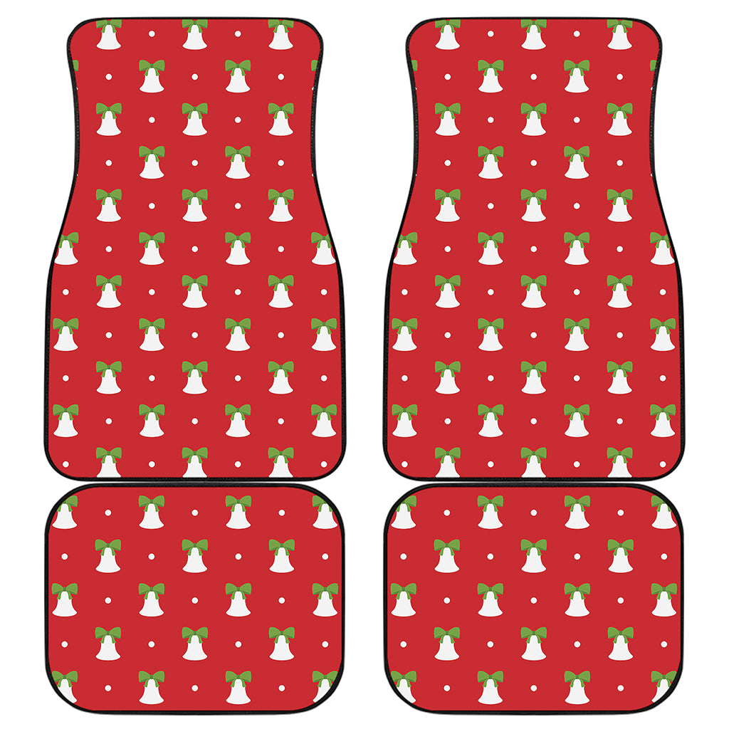 Cute Christmas Bell Pattern Print Front and Back Car Floor Mats