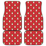 Cute Christmas Bell Pattern Print Front and Back Car Floor Mats