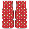 Cute Christmas Bell Pattern Print Front and Back Car Floor Mats