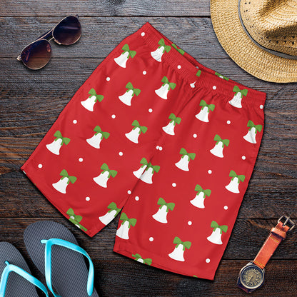 Cute Christmas Bell Pattern Print Men's Shorts