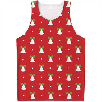 Cute Christmas Bell Pattern Print Men's Tank Top