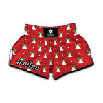 Cute Christmas Bell Pattern Print Muay Thai Boxing Shorts