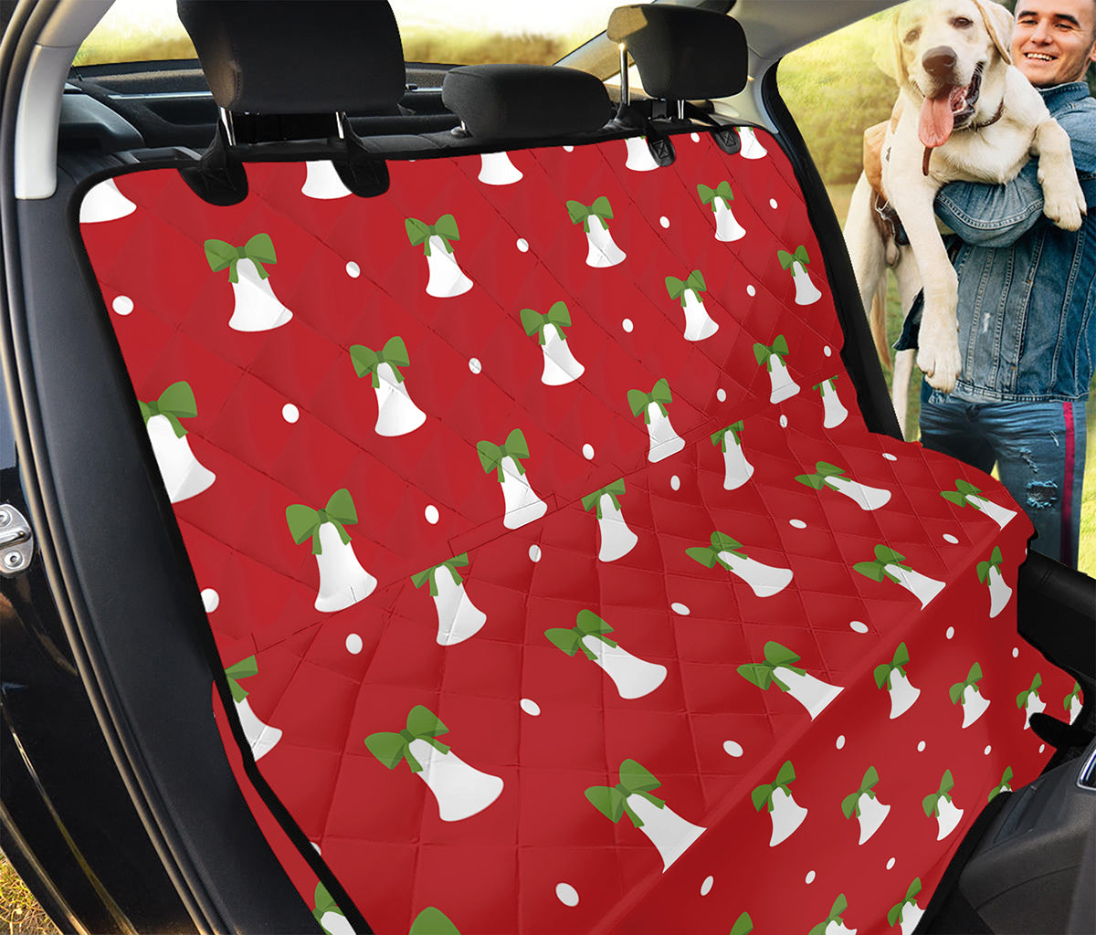 Cute Christmas Bell Pattern Print Pet Car Back Seat Cover