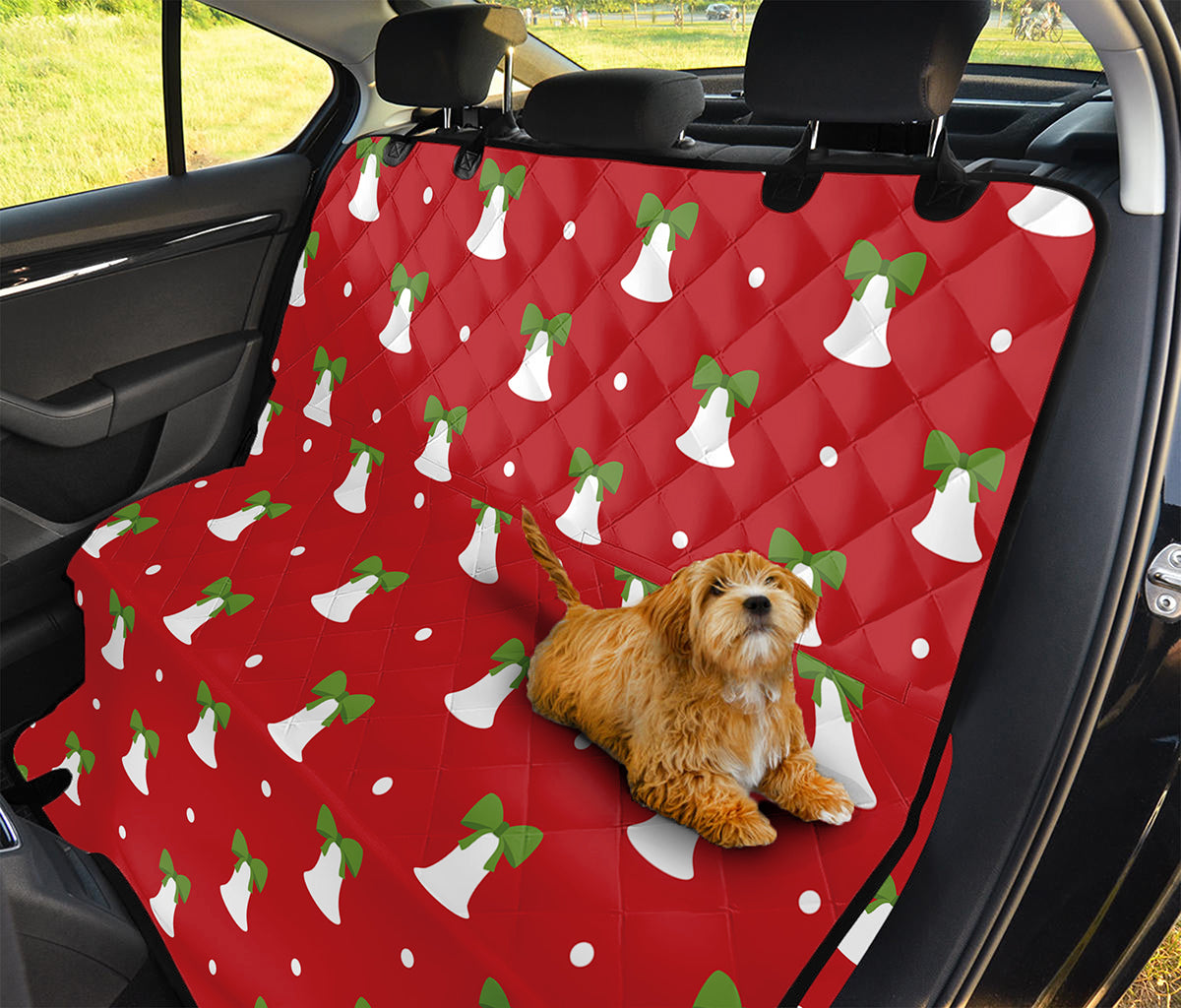 Cute Christmas Bell Pattern Print Pet Car Back Seat Cover