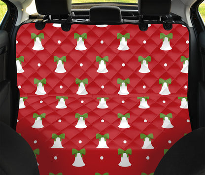 Cute Christmas Bell Pattern Print Pet Car Back Seat Cover