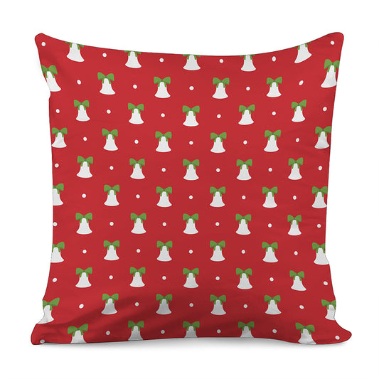 Cute Christmas Bell Pattern Print Pillow Cover