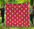 Cute Christmas Bell Pattern Print Quilt