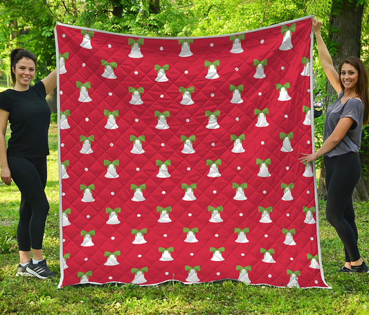 Cute Christmas Bell Pattern Print Quilt