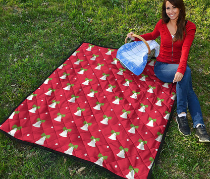 Cute Christmas Bell Pattern Print Quilt