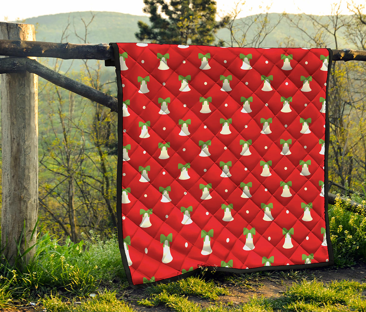 Cute Christmas Bell Pattern Print Quilt