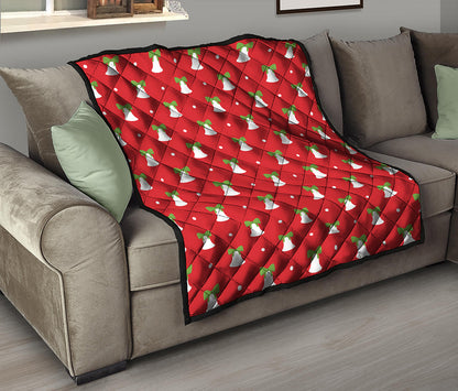 Cute Christmas Bell Pattern Print Quilt
