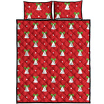 Cute Christmas Bell Pattern Print Quilt Bed Set