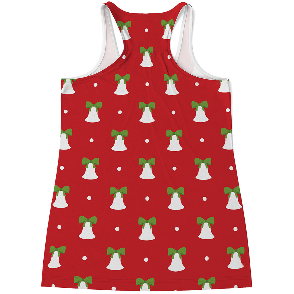 Cute Christmas Bell Pattern Print Women's Racerback Tank Top