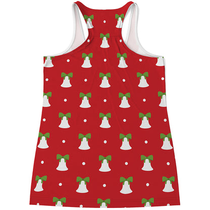 Cute Christmas Bell Pattern Print Women's Racerback Tank Top