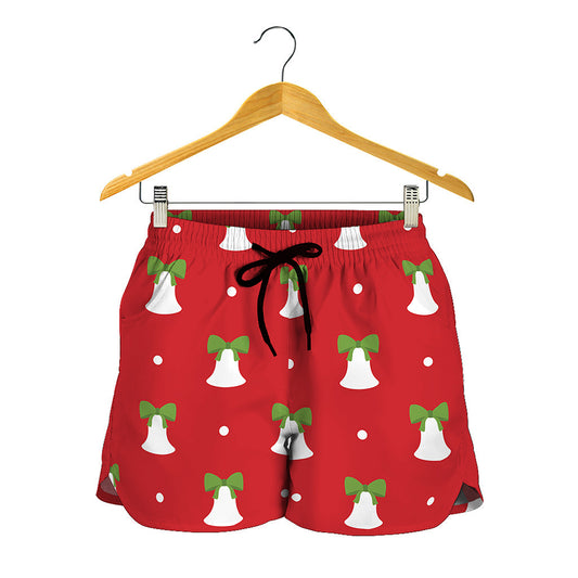 Cute Christmas Bell Pattern Print Women's Shorts