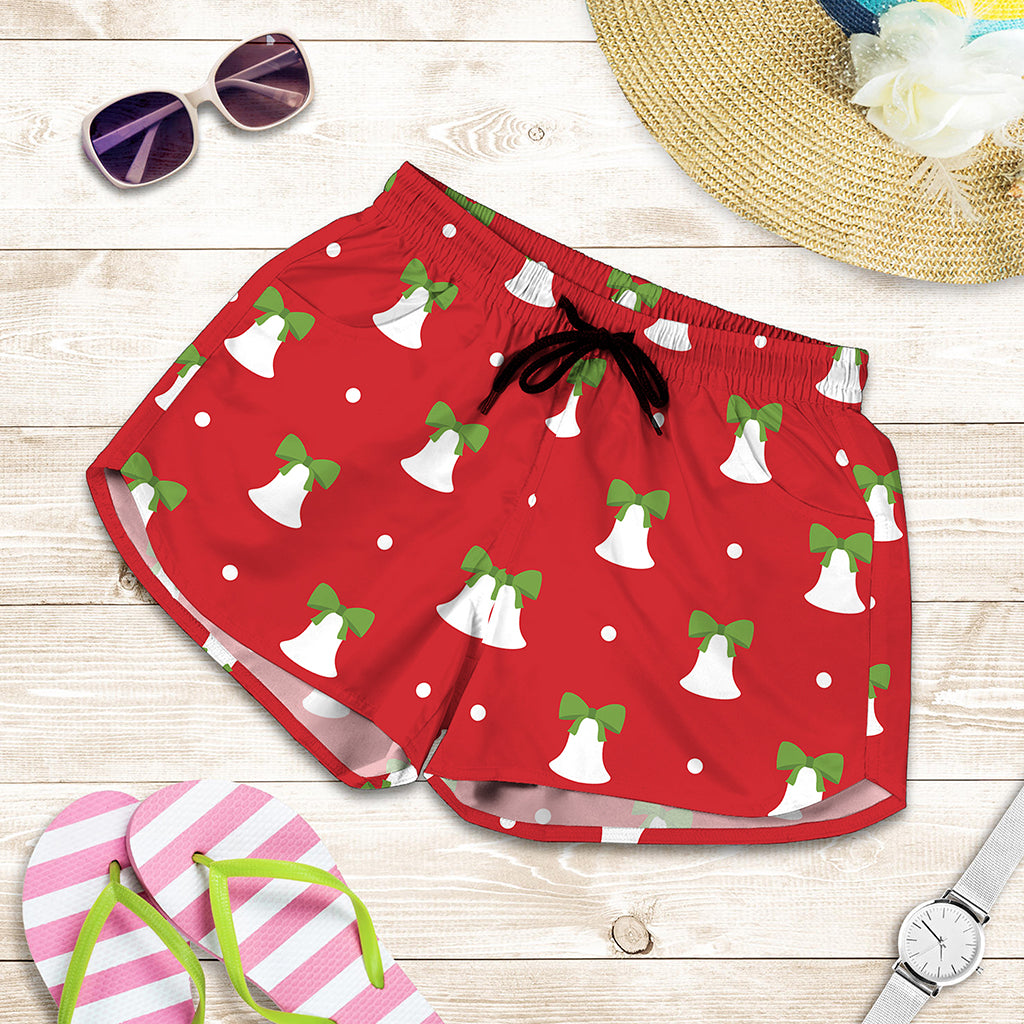Cute Christmas Bell Pattern Print Women's Shorts