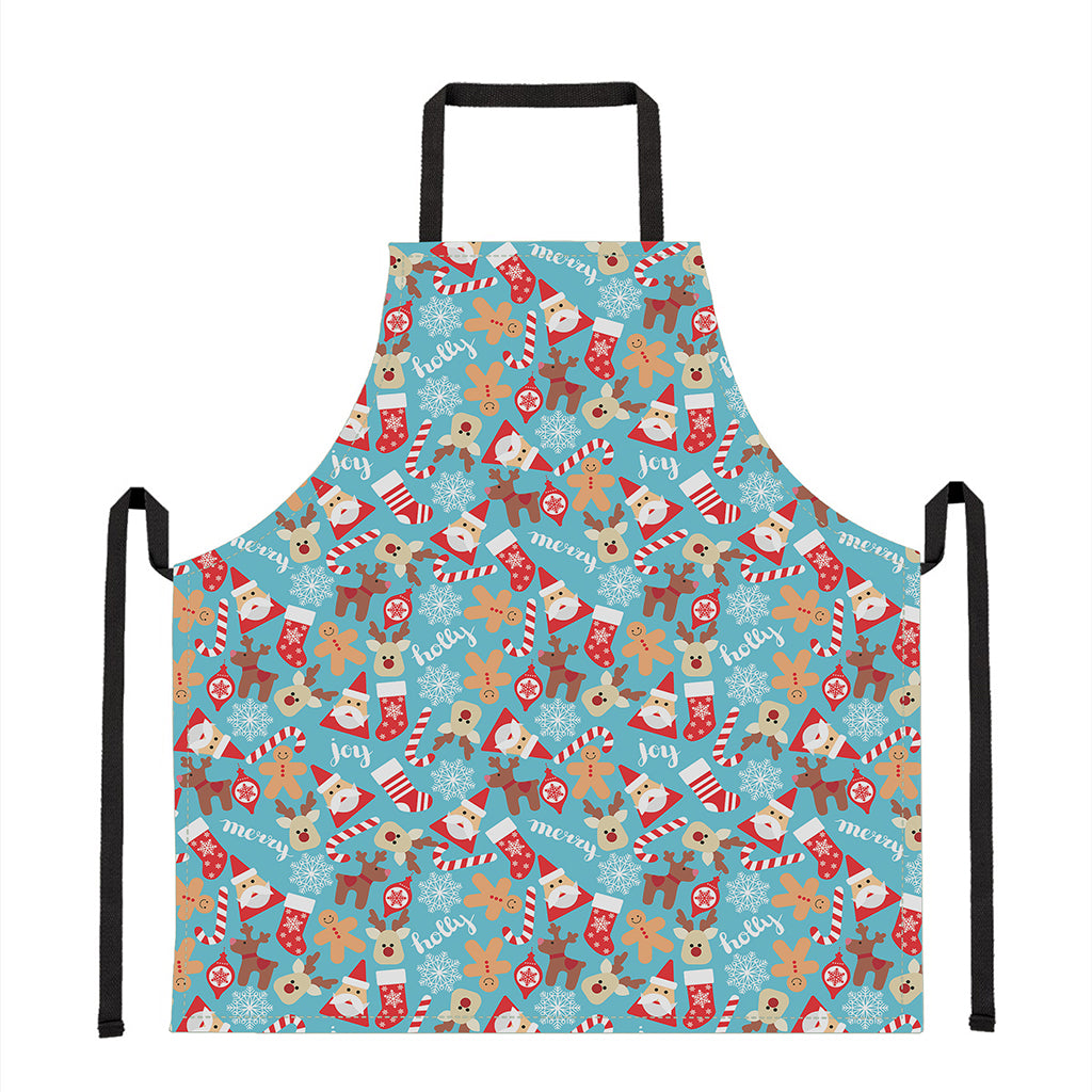 Cute Christmas Elements Pattern Print Apron