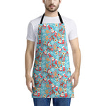 Cute Christmas Elements Pattern Print Apron